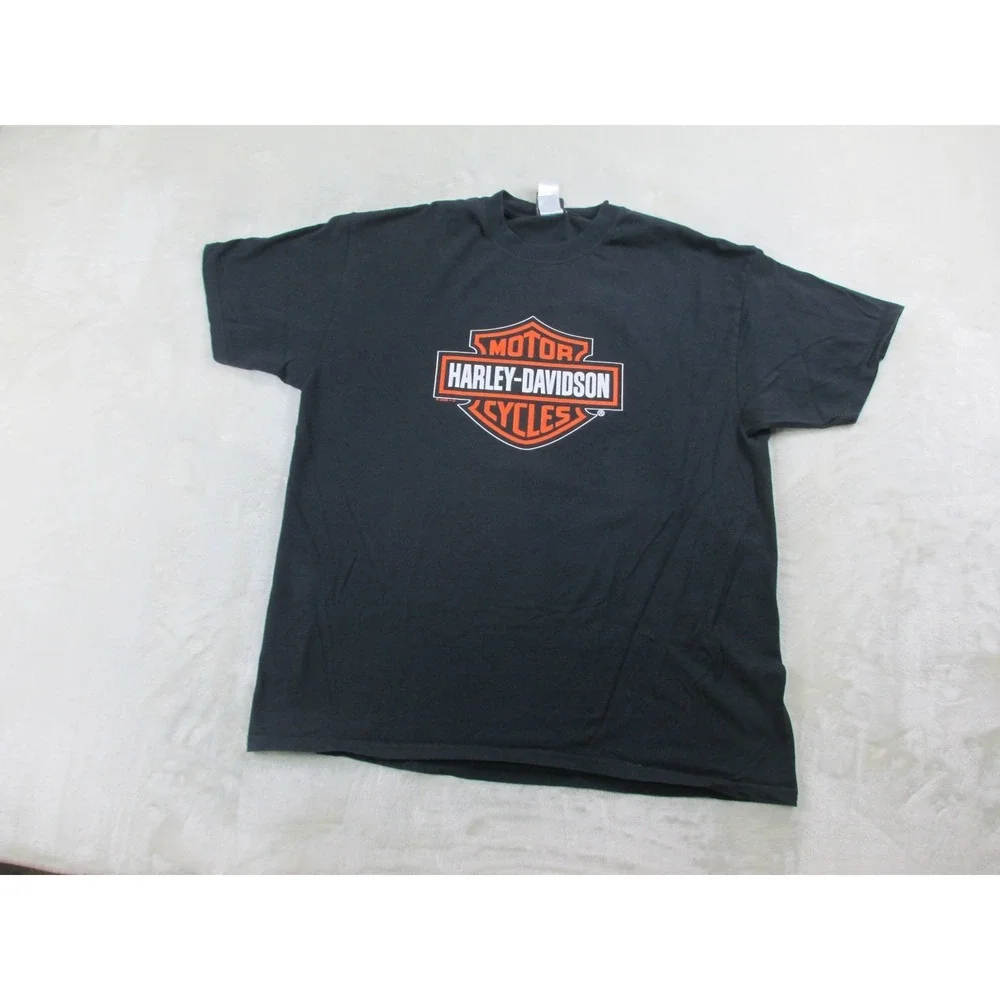 VINTAGE Harley Davidson Shirt Mens Extra Large Black Boston Motorcycle 2006*